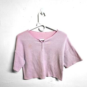 Light Pink Crop T-shirt